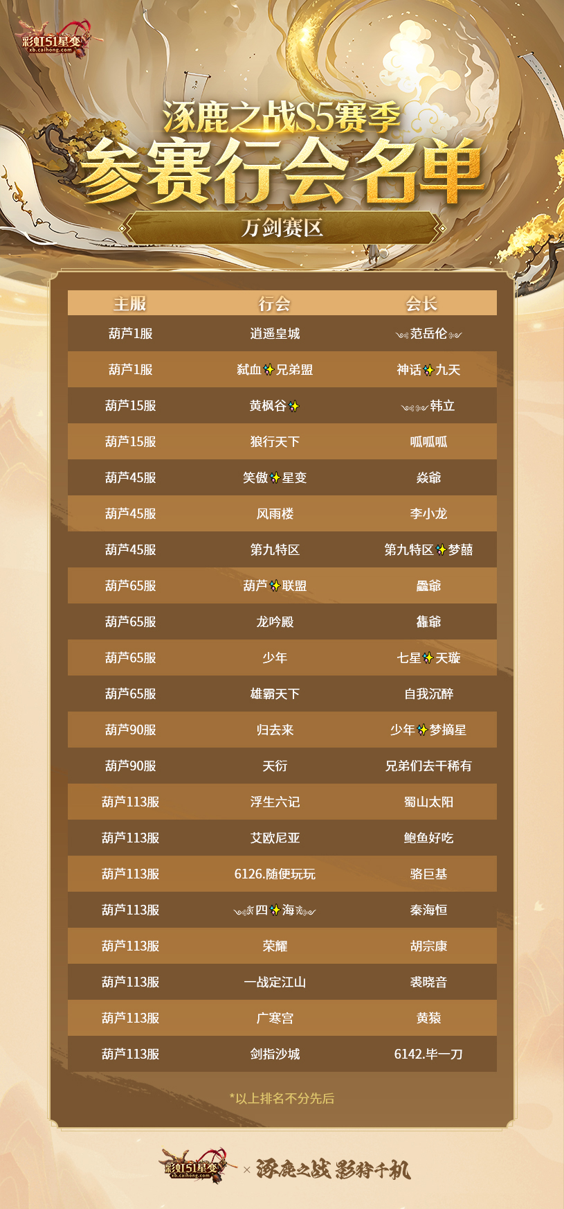 星变S5参赛名单公布海报-万剑.jpg